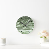 Abstract #3: Olive green blur Runde Wanduhr (Zuhause)