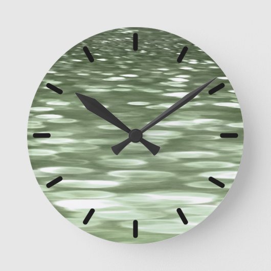 Abstract #3: Olive green blur Runde Wanduhr (Vorderseite)
