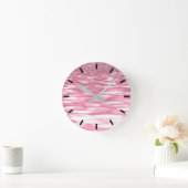 Abstract #3: Pink shimmer Runde Wanduhr (Zuhause)