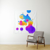 Abstract 3d colorful gradient drops liquid on whit wandteppich (Beispiel (Horizontal))
