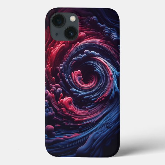 Abstract 3D Fluid Vortex Phone Case - Deep Magenta (Rückseite)