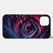 Abstract 3D Fluid Vortex Phone Case - Deep Magenta (Rückseite (Horizontal))