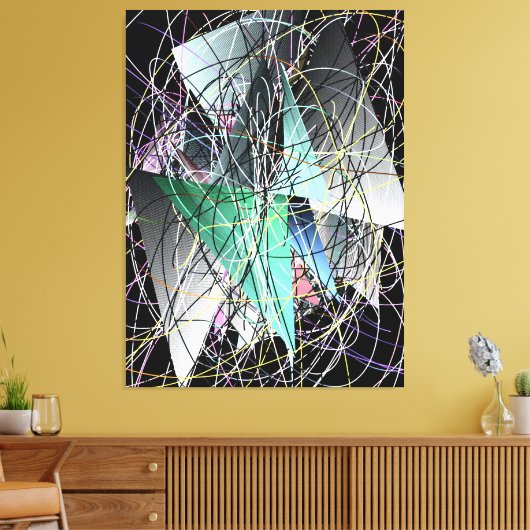 Abstract 3d Geometric Art Pattern Leinwanddruck (Insitu (Wohnzimmer))