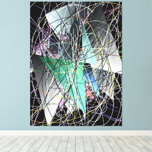 Abstract 3d Geometric Art Pattern Leinwanddruck (Insitu (Holzboden))