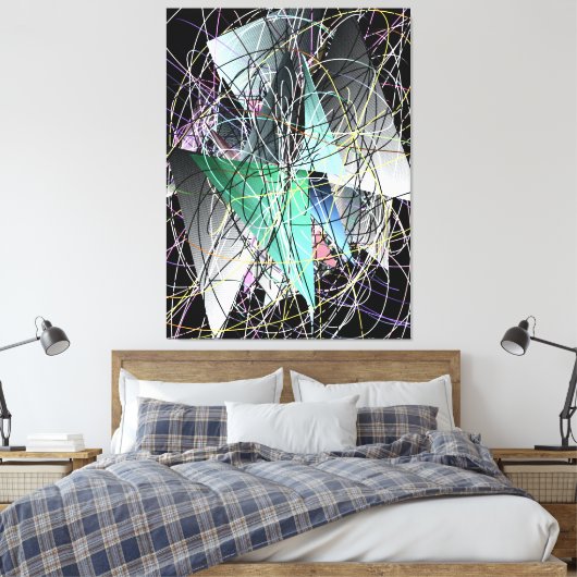 Abstract 3d Geometric Art Pattern Leinwanddruck (Insitu (Schlafzimmer))