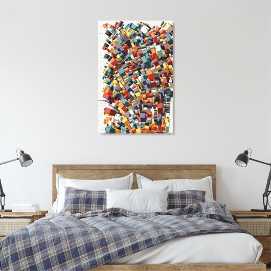 Abstract 3D Geometric Pattern Leinwanddruck (Insitu (Schlafzimmer))