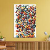 Abstract 3D Geometric Pattern Leinwanddruck (Insitu (Wohnzimmer))