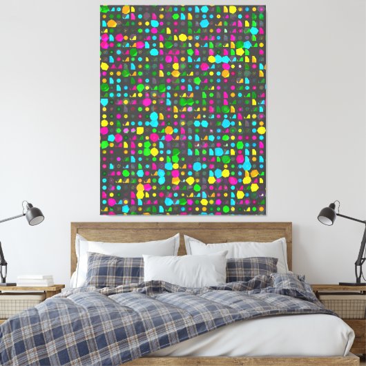 Abstract 3d Geometric Pattern Leinwanddruck (Insitu (Schlafzimmer))