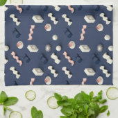 Abstract 3D geometric shapes Geschirrtuch (Gefaltet)