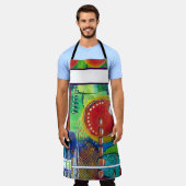 Abstract Acrylic Painting TAG Apron Schürze (Getragen)