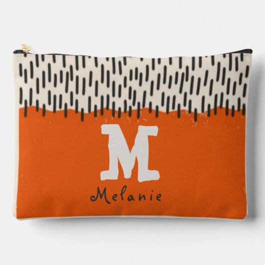 Abstract aesthetic 20s minimal vintage Monogram Zubehörtasche (Vorderseite)