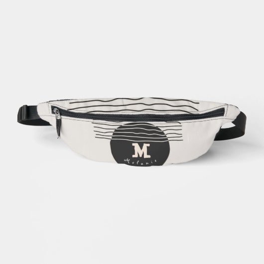 Abstract aesthetic minimal Monogram Modern Bauchtasche (Vorderseite)