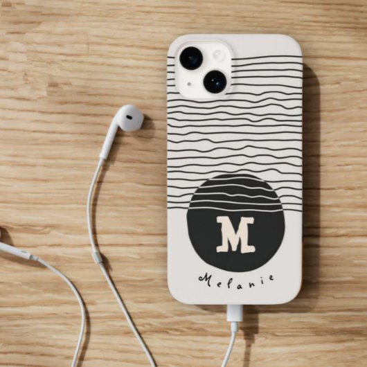 Abstract aesthetic minimal Monogram Modern  Case-Mate iPhone Hülle