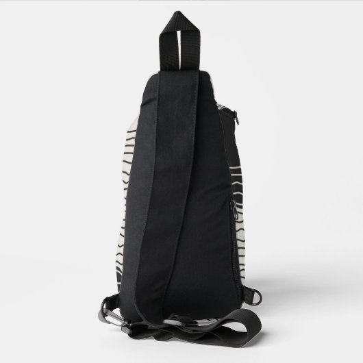 Abstract aesthetic minimal Monogram Modern  Crossbody Bag (Rückseite)