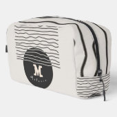 Abstract aesthetic minimal Monogram Modern  Waschbeutel (Rechte Ecke)