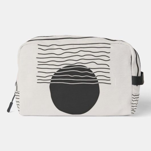 Abstract aesthetic minimal Monogram Modern  Waschbeutel (Rückseite)