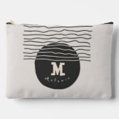 Abstract aesthetic minimal Monogram Modern Zubehörtasche (Vorderseite)