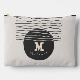 Abstract aesthetic minimal Monogram Modern  Zubehörtasche