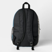 Abstract  aesthetic minimal trendy Monogram  Bedruckter Rucksack (Rückseite)