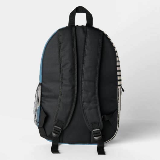 Abstract aesthetic minimal trendy Monogram Bedruckter Rucksack (Rückseite)