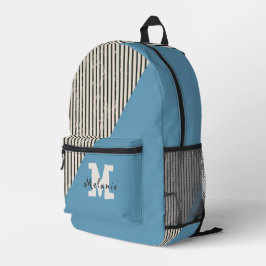 Abstract  aesthetic minimal trendy Monogram  Bedruckter Rucksack