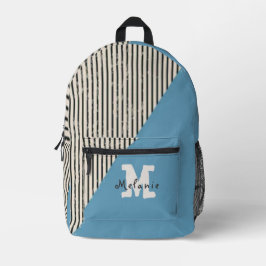 Abstract  aesthetic minimal trendy Monogram  Bedruckter Rucksack