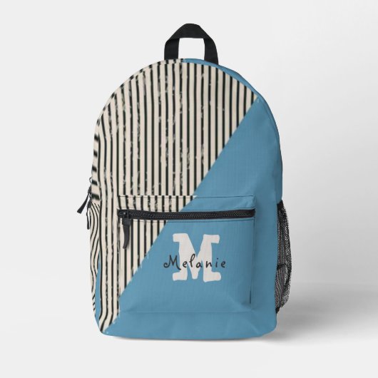 Abstract aesthetic minimal trendy Monogram Bedruckter Rucksack (Vorderseite)