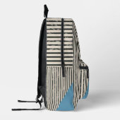 Abstract aesthetic minimal trendy Monogram Bedruckter Rucksack (Links)