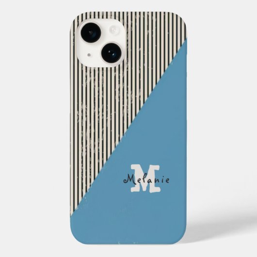 Abstract aesthetic minimal trendy Monogram Case-Mate iPhone Hülle (Rückseite)