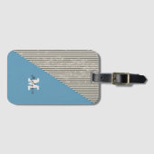 Abstract aesthetic minimal trendy Monogram Gepäckanhänger (Vorderseite (Horizontal))