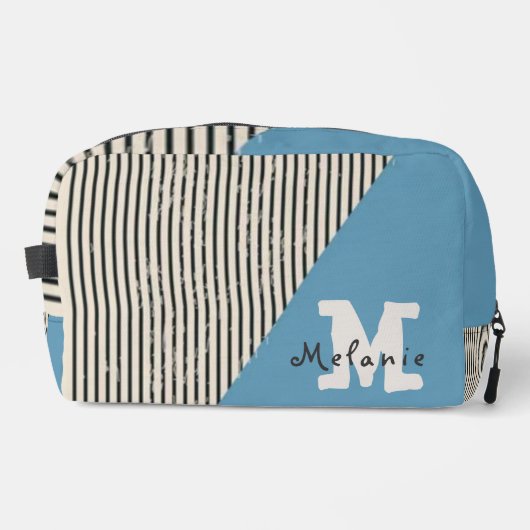 Abstract aesthetic minimal trendy Monogram Waschbeutel (Vorderseite)