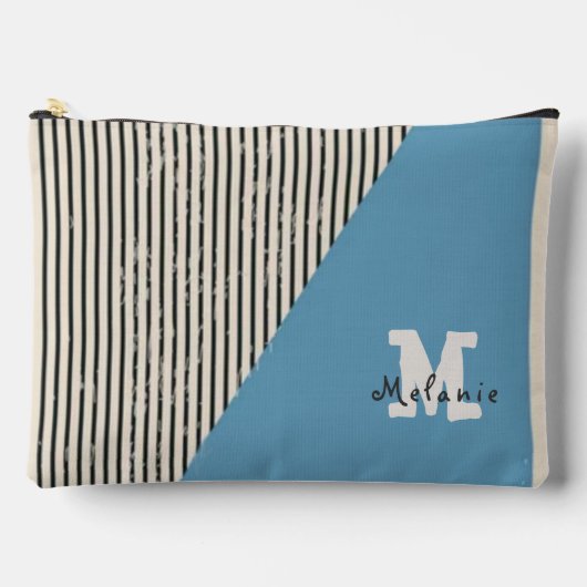 Abstract aesthetic minimal trendy Monogram Zubehörtasche (Vorderseite)