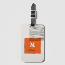 Abstract aesthetic minimal vintage Monogram Gepäckanhänger