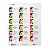 Abstract Afghan Hound Adressaufkleber (Vorne)