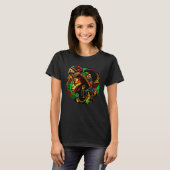 Abstract African Attire Melanin Queen Fun Afrocent T-Shirt (Vorne ganz)