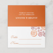 Abstract African Shape Wedding Place Card Platzkarte (Außenseite Aufgefaltet)