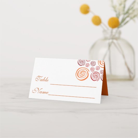 Abstract African Shape Wedding Place Card Platzkarte (Vorderseite)