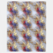 Abstract Alcohol Ink Texture with Gold Accents Fleecedecke (Vorderseite)