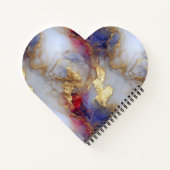 Abstract Alcohol Ink Texture with Gold Accents Notizblock (Rückseite)