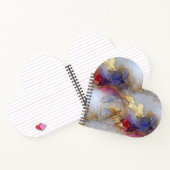 Abstract Alcohol Ink Texture with Gold Accents Notizblock (Innenseite)