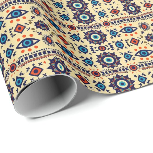Abstract All-Seeing Eye Magical Pattern  Geschenkpapier (Rolleneckpunkt)