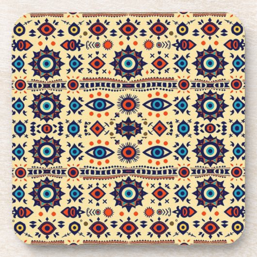 Abstract All-Seeing Eye Magical Pattern  Getränkeuntersetzer (Vorderseite)