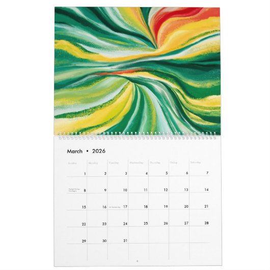 Abstract Allure 2026 Art Calendar Kalender (Mär 2026)