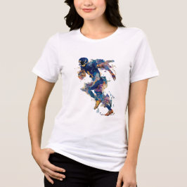 Abstract American Football Player | Fluid Ink art Tri-Blend Shirt