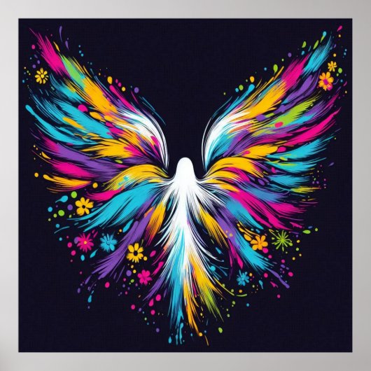 Abstract Angel Wall Poster on Semi-Gloss Paper (Vorne)