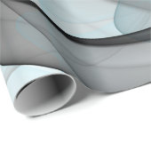 Abstract Anthracite Gray Blue Modern Fractal Art Geschenkpapier (Rolleneckpunkt)