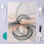 Abstract Anthracite Gray Sienna Modern Fractal Art Seidenpapier (Handwerk)