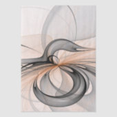 Abstract Anthracite Gray Sienna Modern Fractal Art Seidenpapier (Vorderseite)