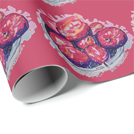 Abstract Apples Geschenkpapier (Rolleneckpunkt)