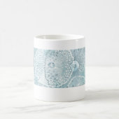 Abstract Aqua Sea Life Line Art Mug Kaffeetasse (Mittel)